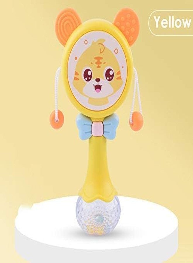 BABIES BLOOM Blue Cartoon Pellet Drum Shaking Rattle Hand Bell Music Light Rhythm Teether Baby Musical Rattle Toys Teether (0-3 Year) - Image 3