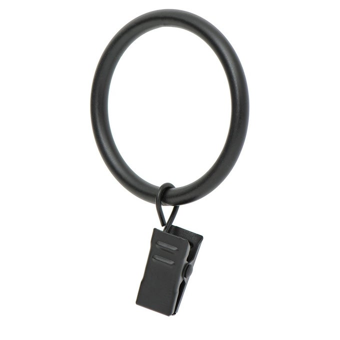 Drapery Curtain Clip Rings Clips Ring for Curtain Panels 17 Set of 14 Black