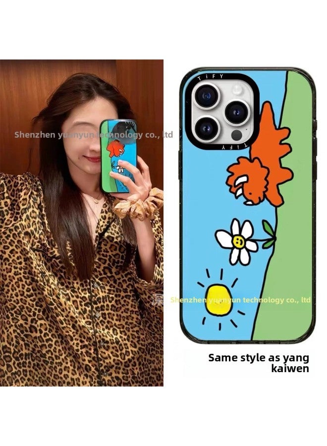 [Star Same Model] Case Zhao Lusi Same Model Acrylic Mirror Phone Shell For Apple IPhone16pm-Color:[silver-edged Mirror] 528-Applicable Models:iphone14/15plus