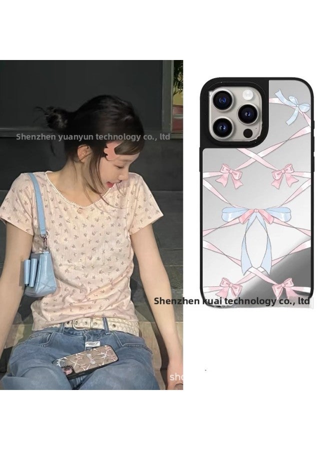 [Star Same Model] Case Zhao Lusi Same Model Acrylic Mirror Phone Shell For Apple IPhone16pm-Color:[silver-edged Mirror] 528-Applicable Models:iphone14/15plus