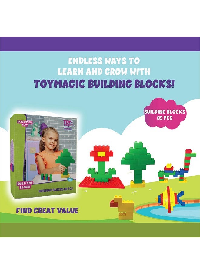 ToyMagic DIY Creative Explosion Construction Blocks 85 Pieces|Creative Activity Kit|Fun Educational Learning Toy|Skill Development Toy|Best Birthday Return Gift for Kids|Made in India,Multi - Image 2