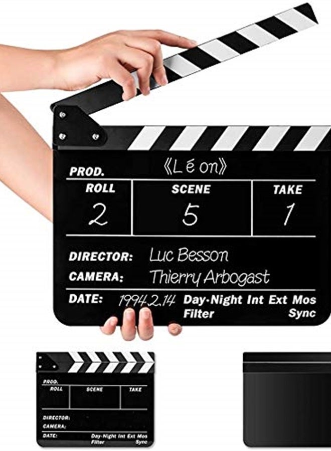 Sedremm Dry Erase Director's Film Movie Clapperboard Slate for Film TV MovieCut Action Scene (10x12in/24.5x30cm) - Image 1