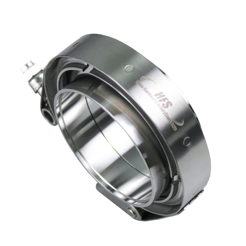 HFS (R) Stainless Steel 304 Quick Release V-Band Turbo Downpipe Exhaust Clamp (3IN)