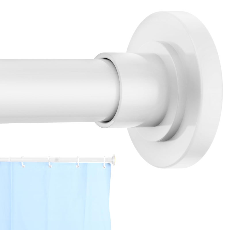 CorkLatta White Shower Curtain Rod 31 to 68 Inch,1 Inch Diameter Adjustable Spring Tension Stainless Steel Telescoping Rod,Easy Install,No Rust - Image 1