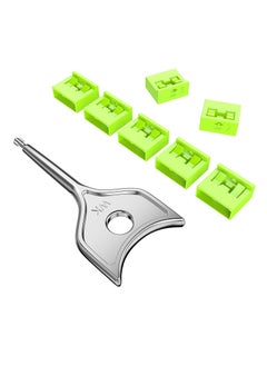 SYOSI 10 Pcs USB-A Port Blocker with Key, Locking Dust Cap Female Port Plug Protector, Compatible with USB A Ports, Computers, TVs, Routers, Green  - Image 1