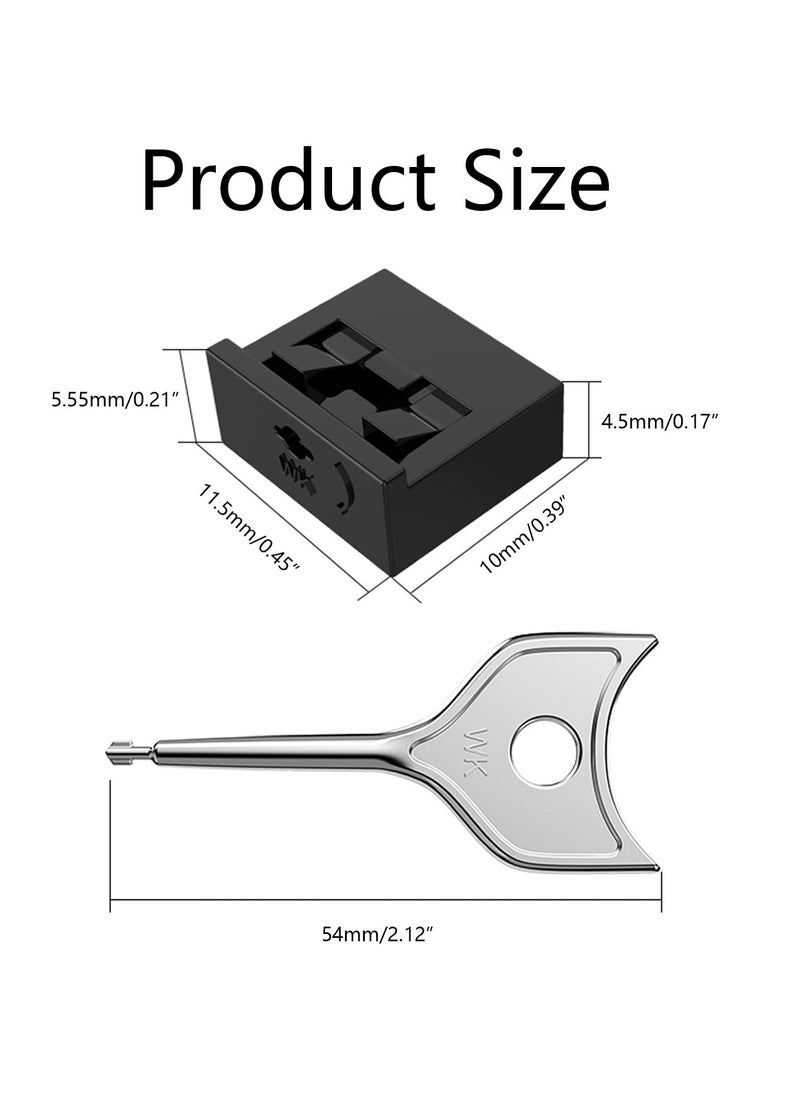 SYOSI 10 Pcs USB-A Port Blocker with Key, Locking Dust Cap Female Port Plug Protector, Compatible with USB A Ports, Computers, TVs, Routers, Green  - Image 4