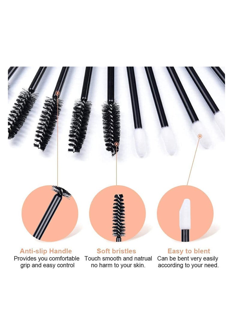 Barakah 200 Pcs Makeup Applicators Tools Kit, Includes 100 Lipstick Applicators Lip Wands 100 Mascara Wands Eyelash Brush, Eyebrow Extension Lipstick Applicators Makeup Brush Tool Kits - Image 3
