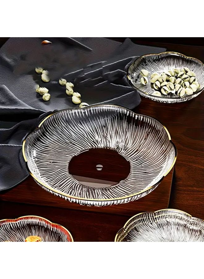 Gold Premium Premium Salad Plates 8 Count Transparent PET Material For Snacks Western Food Salad Fruit Vegetable Display And Storage Home Kitchen Dining Table Tableware - Image 4