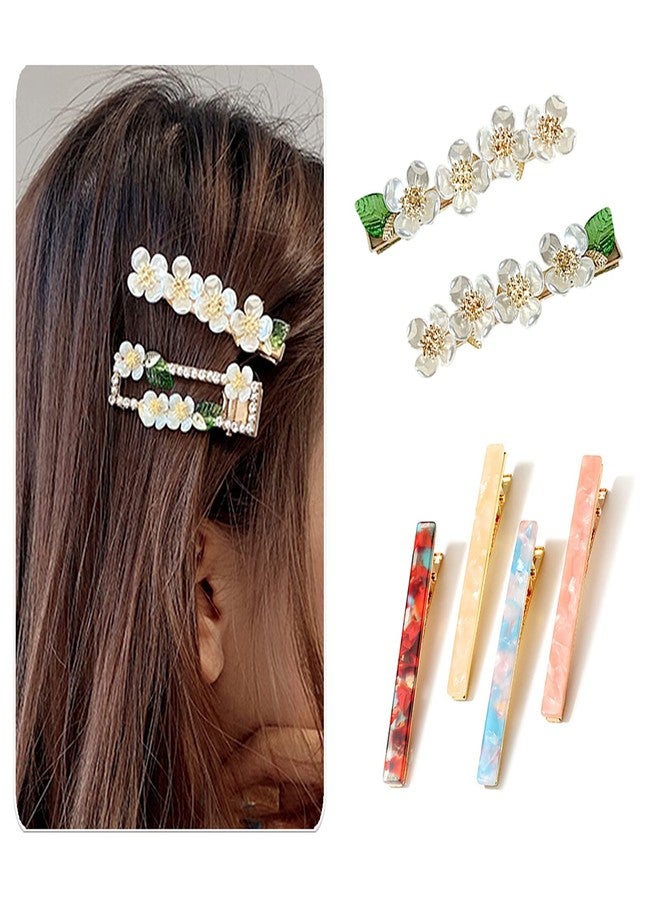 Bskifnn 60PCS Hair Clips for Silicone Resin Molds, DIY Hair Bow Clips Pearl Hairpin Hair Accessories for Girls and Women (Mix Silver-Golden) - Image 4