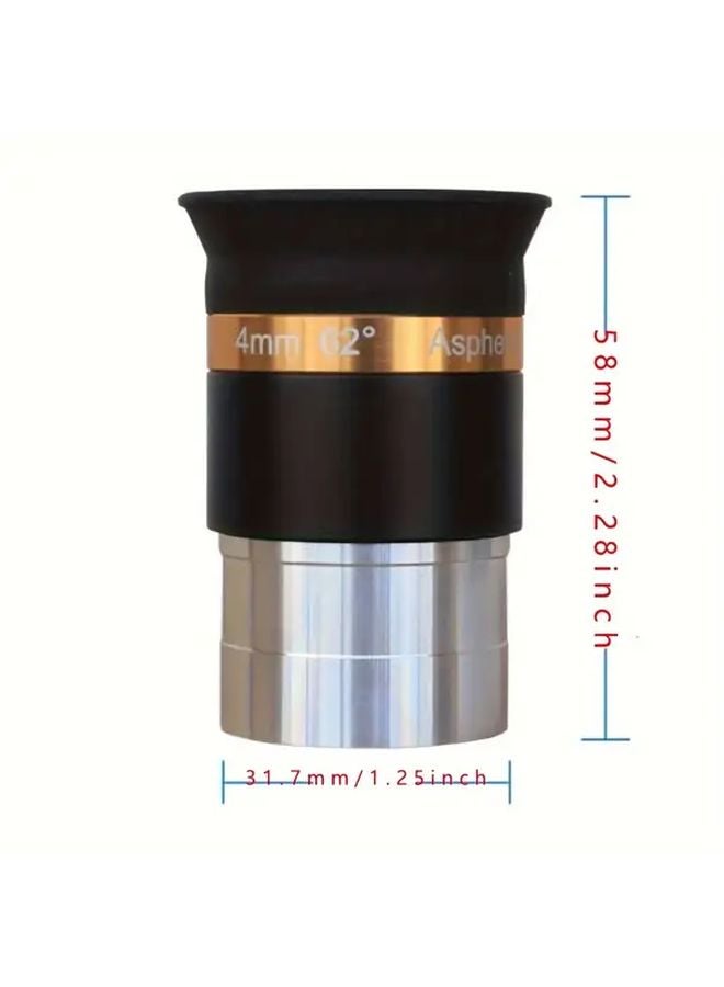 عدسة عينية 4 مم بزاوية 62 درجة فائقة الاتساع غير كروية للتلسكوبات الفلكية - Image 5