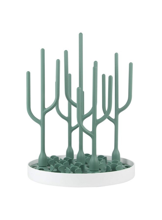 بون رف تجفيف زجاجات الأطفال من Boon Desert - يتسع لـ 8 زجاجات أطفال وملحقاتها - منظم زجاجات الأطفال وتخزينها - مستلزمات تغذية الأطفال بالزجاجات - Image 1