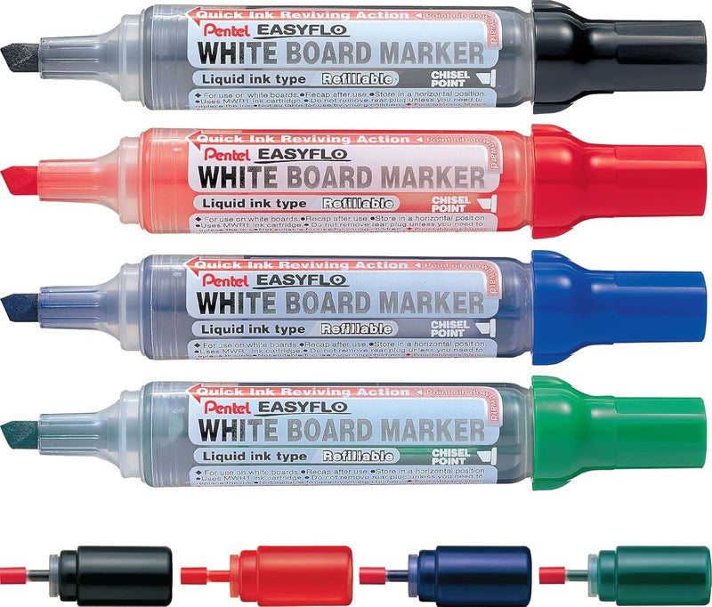 Pentel Easyflo Whiteboard Marker Ink Refill - Black Pack of 12 - Image 5