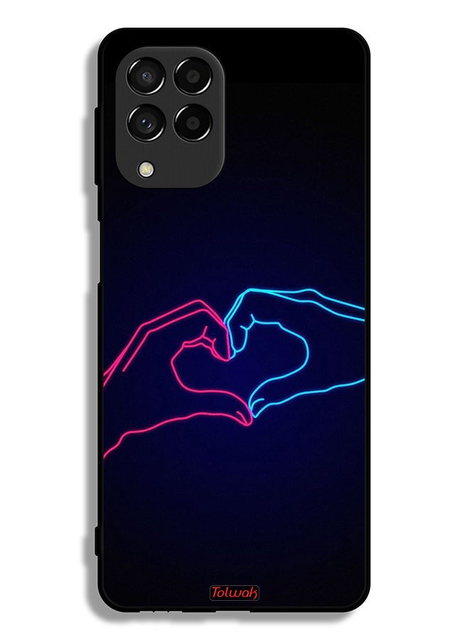 Tolwak Samsung Galaxy M53 Protective Case Cover Touching Hand Making Heart - Image 2
