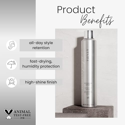 Kenra Platinum Finishing Spray 26 50 Maximum Hold Hairspray Fastdrying NonFlaking NonDrying HumidityResistant AllDay Style Retention HighShine Finish All Hair Types 10 oz 2Pack - Image 5