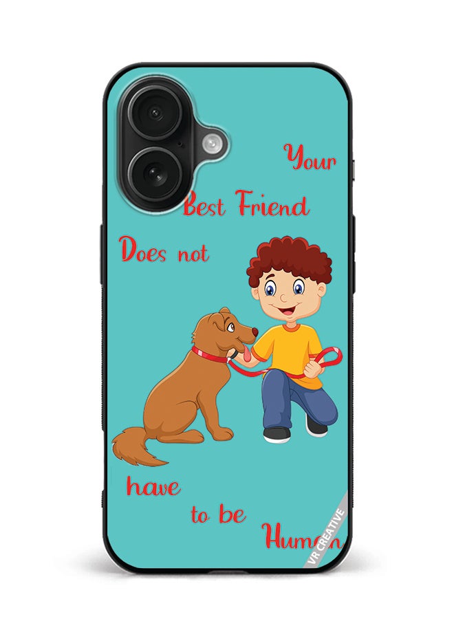 Protective Case Cover For Apple iPhone 16 Plus Dog With Child Design Multicolour