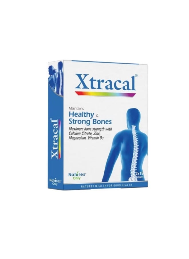 Xtracal Plus Bone Health Supplement Tablets with Calcium, Magnesium, Zinc & Vitamin D3, 30 Count