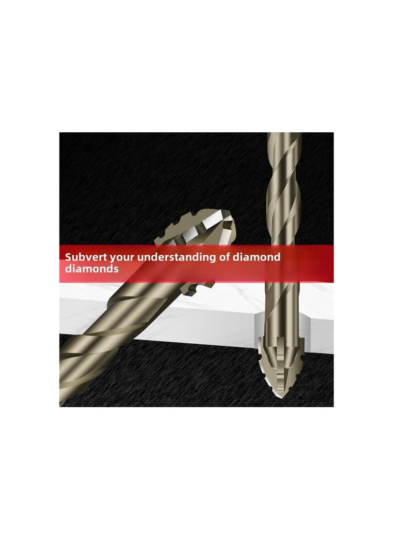 New Four-Flute Sawtooth Eccentric Drill Bit, High-Strength Eccentric Twist Drill Bit, High Strength Eccentric Twist Drill Bit Set, Multifunction Drill Bit Sets
