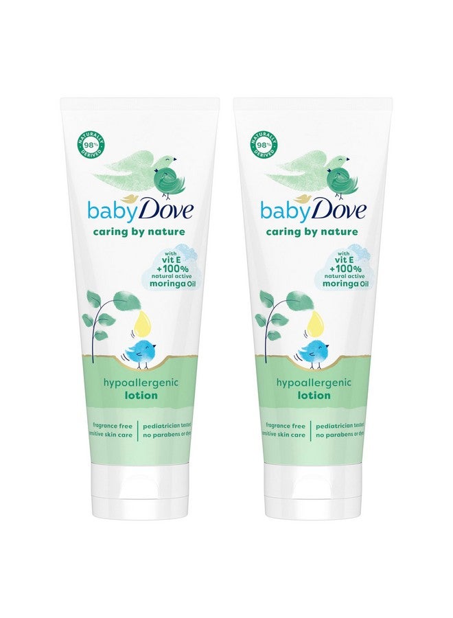 Baby Dove Hypoallergenic Lotion Caring By Nature 2 Count Build A Healthy Foundation For Your Baby'S Skin Contains Vitamin E And 100% Natural Moringa Oil 13.5 Fl Oz (Pack Of 2) - Image 1