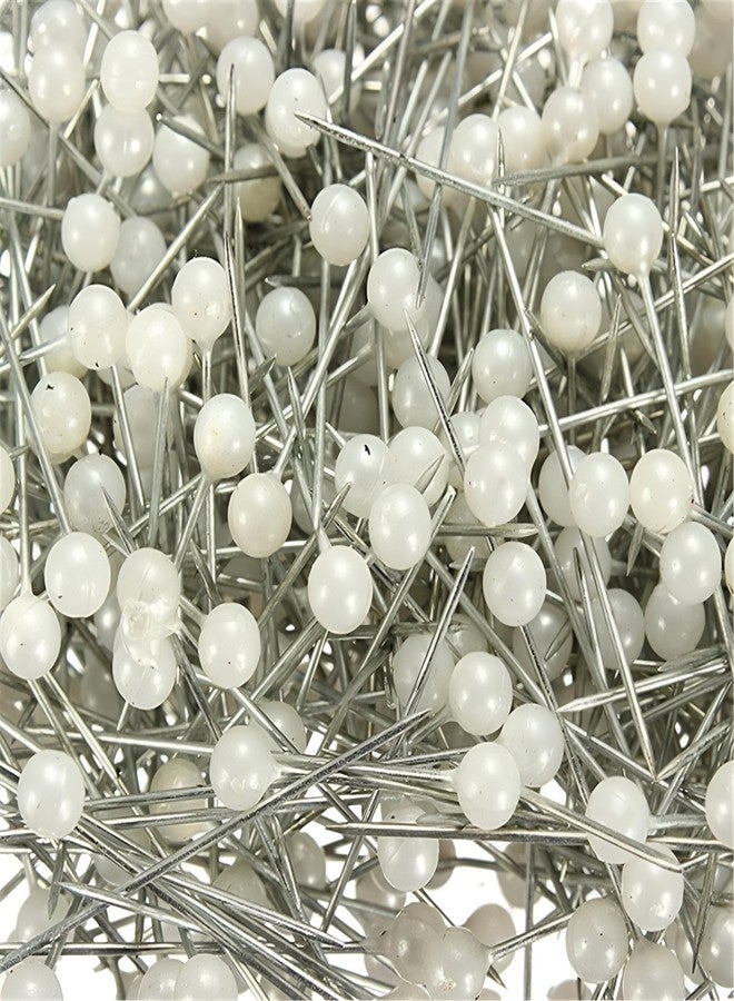 Wetco 800 Pcs Sewing Pins, 1.5 in Round Pearl Heads Pins, Pearlized Pins, Pearl Push Pins, Dressmaker Pins, Quilting Pins for Fabric, Craft and Sewing Project, Weddings Corsage Florists (White) - Image 4