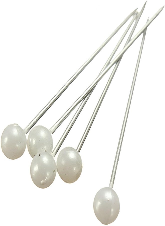 Wetco 800 Pcs Sewing Pins, 1.5 in Round Pearl Heads Pins, Pearlized Pins, Pearl Push Pins, Dressmaker Pins, Quilting Pins for Fabric, Craft and Sewing Project, Weddings Corsage Florists (White) - Image 2