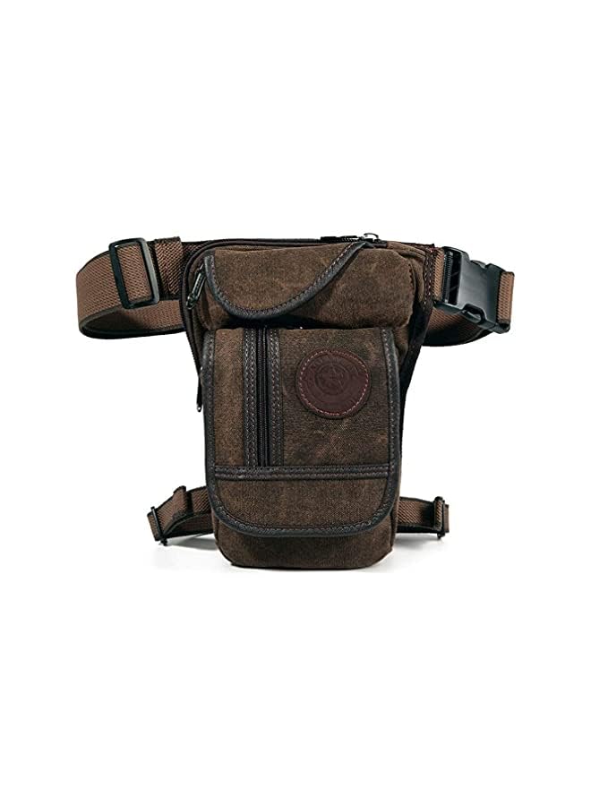 PROMASS promass Thigh Drop Leg Bag for Men Fanny Pack Tactical Military Motorcycle Rider Multi-pocket Waist Bags Mens Travel Hiking Climbing Cycling Outdoors, Coffee, - Image 3