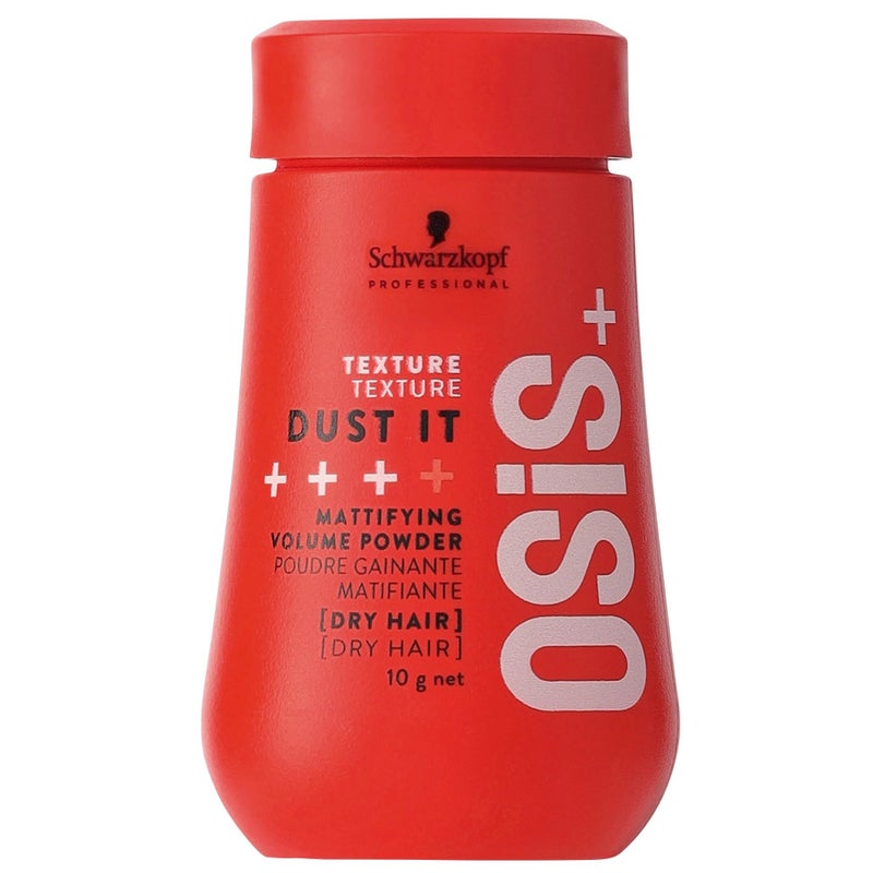 OSiS Dust It Mattifying Volume Powder for Hair Lasting Hold for Strong Control and Separation Matte Effect Root Lifting Powder for Wild Hair Styling and Volumizing 035 oz