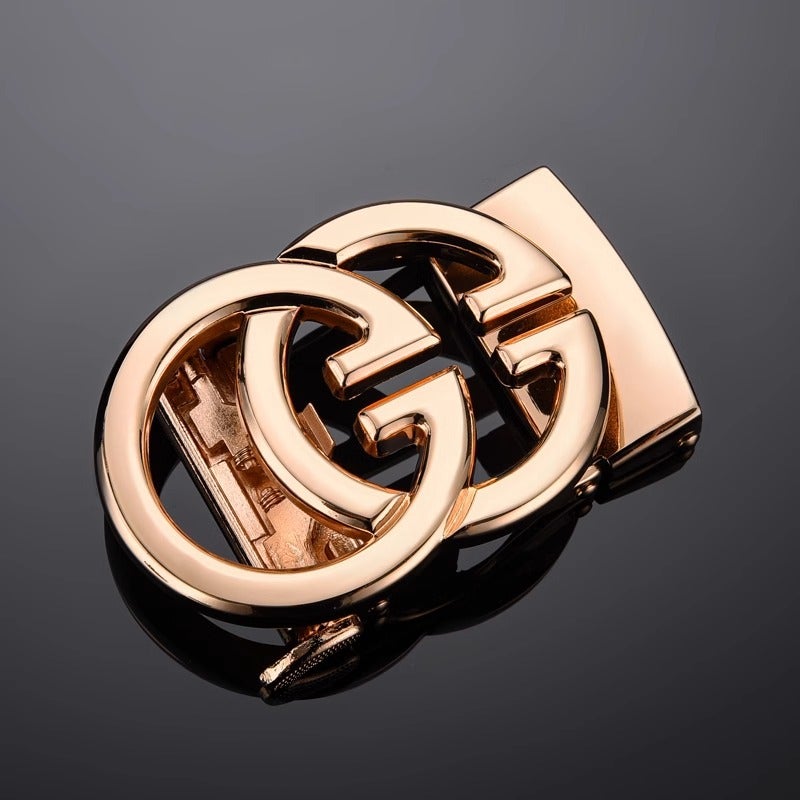 Luxury Alloy Automatic Belt Buckle 3.5cm Men Silver Double G [alloy buckle] automatic buckle 