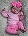 TatuDoll Reborn Baby Doll Clothes Accessories Girl 18 inch Pink Striped 3 pcs Set for 1820 inch Reborn Doll - Image 2