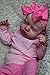 TatuDoll Reborn Baby Doll Clothes Accessories Girl 18 inch Pink Striped 3 pcs Set for 1820 inch Reborn Doll - Image 4