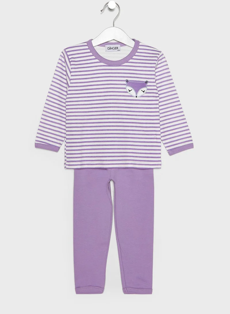 Lounge District Striped Pyjama Set
