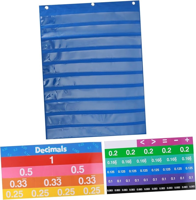 Fractional Chart Decimal Cards Learning Fractions Set for Preschool Elementary Classroom - Image 1