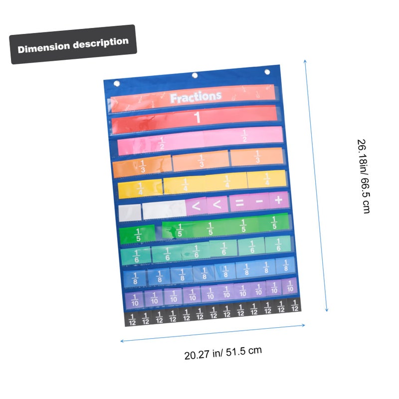 Fractional Chart Decimal Cards Learning Fractions Set for Preschool Elementary Classroom - Image 3
