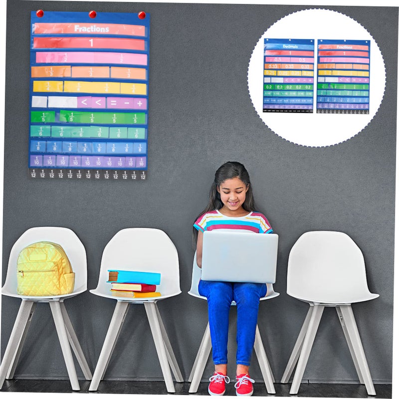 Fractional Chart Decimal Cards Learning Fractions Set for Preschool Elementary Classroom - Image 4