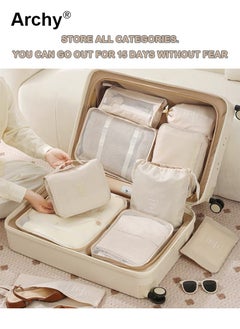 Archy 10 PCS Compression Packing Cubes for Men and Women Lightweight Travel Luggage Organizer for Clothes Shoes Toiletries or Accessories Large Capacity Moisture Proof Storage Bags for Carry on Suitcases  - Image 2