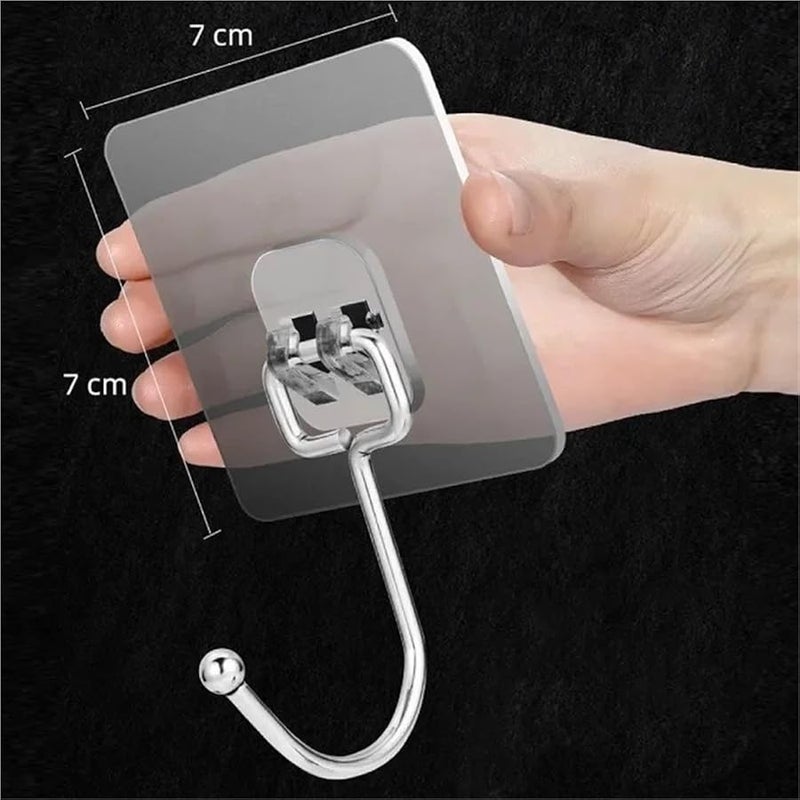 خطافات ذهبية ذاتية اللاصق 10 قطع دوارة مقاومة للماء قوية لاصقة للحائط والباب منظف المطبخ والحمام - Image 3