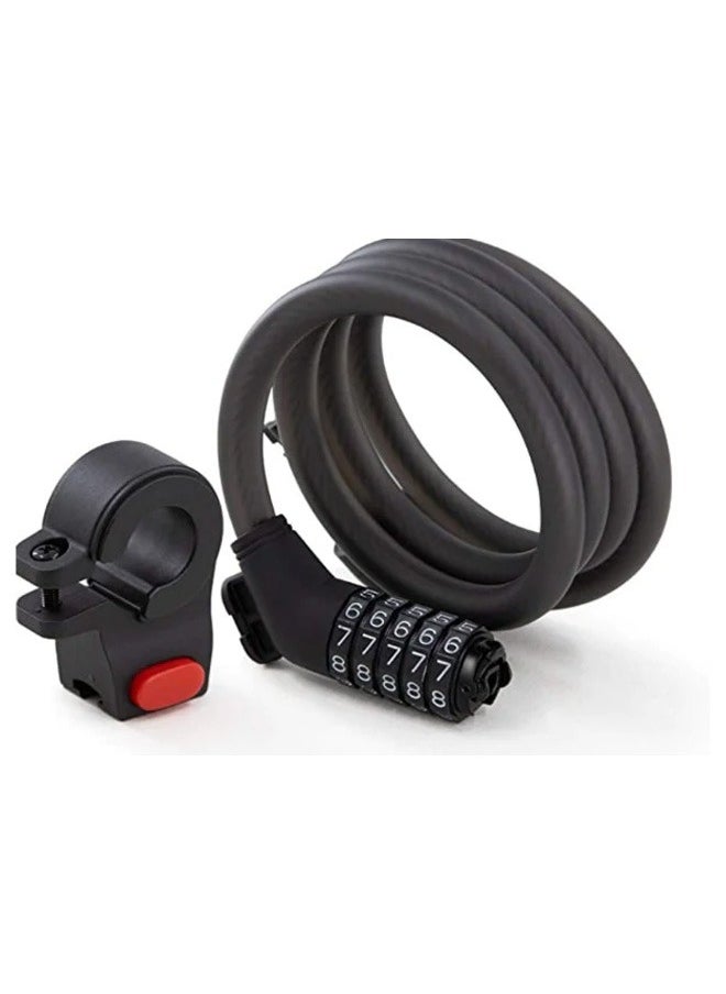 SEGWAY Segway Ninebot 5-Digit Combination Cable Lock for Bikes and Scooters, Black  - Image 1