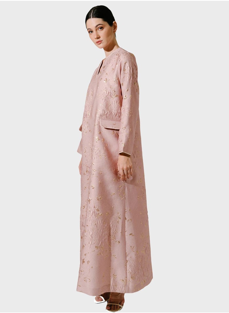 ديميور - Pocket Detail Embroidered Kaftan - Image 1
