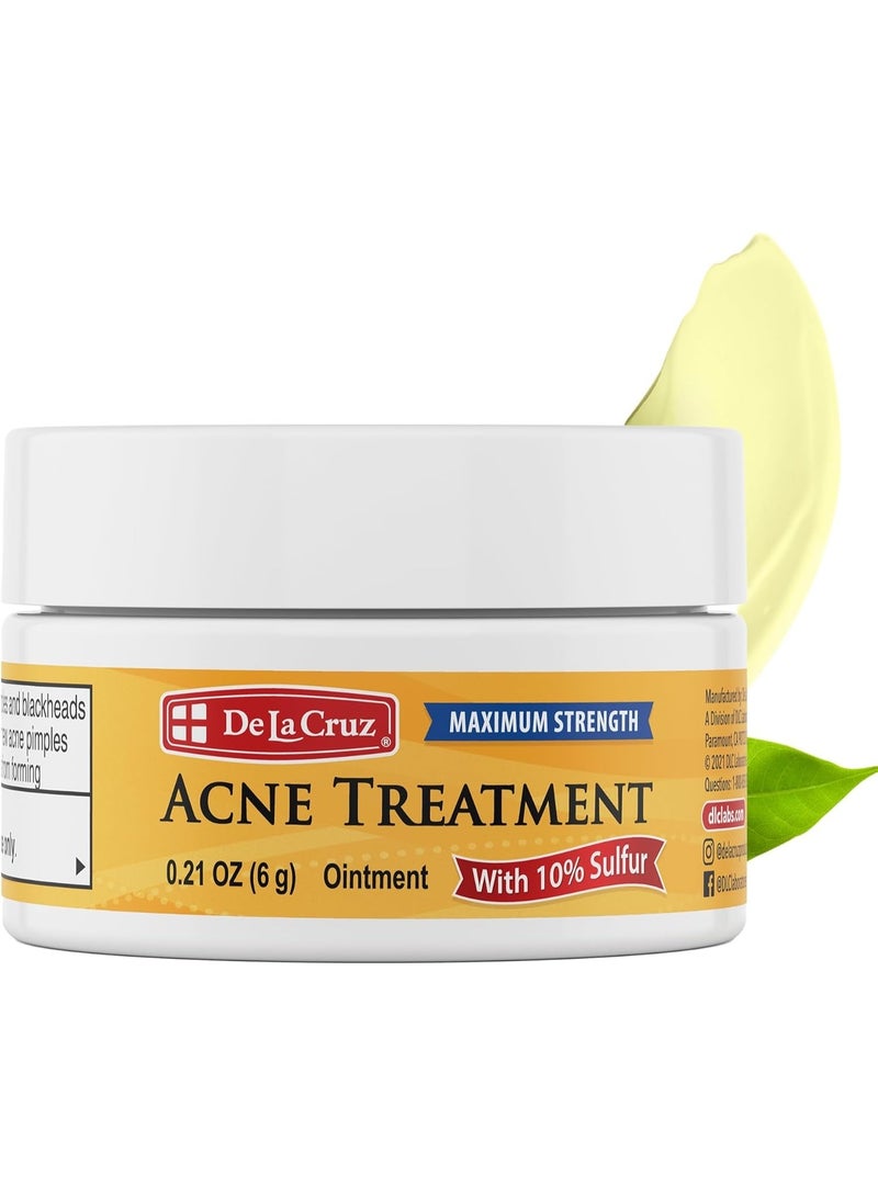 دي لا كروز مرهم الكبريت  علاج حب الشباب قوة مضاعفة 0.21 أونصة (6 جم) - Image 2