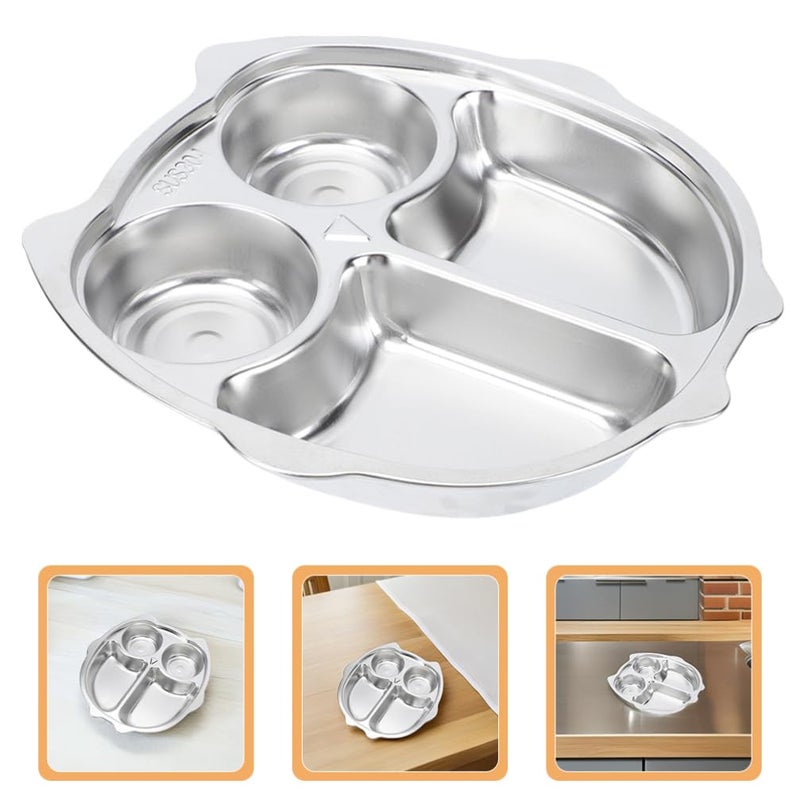 Owl Shape Stainless Steel Divided Plates For Kids Unbreakable Fun Mealtime Tray - Image 5