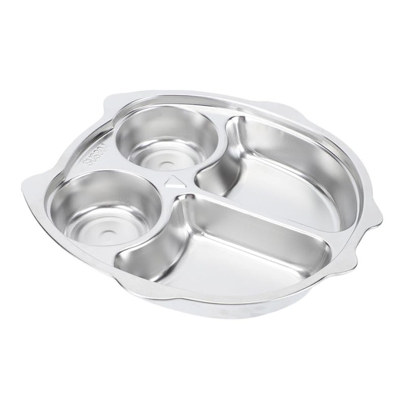 Owl Shape Stainless Steel Divided Plates For Kids Unbreakable Fun Mealtime Tray - Image 3