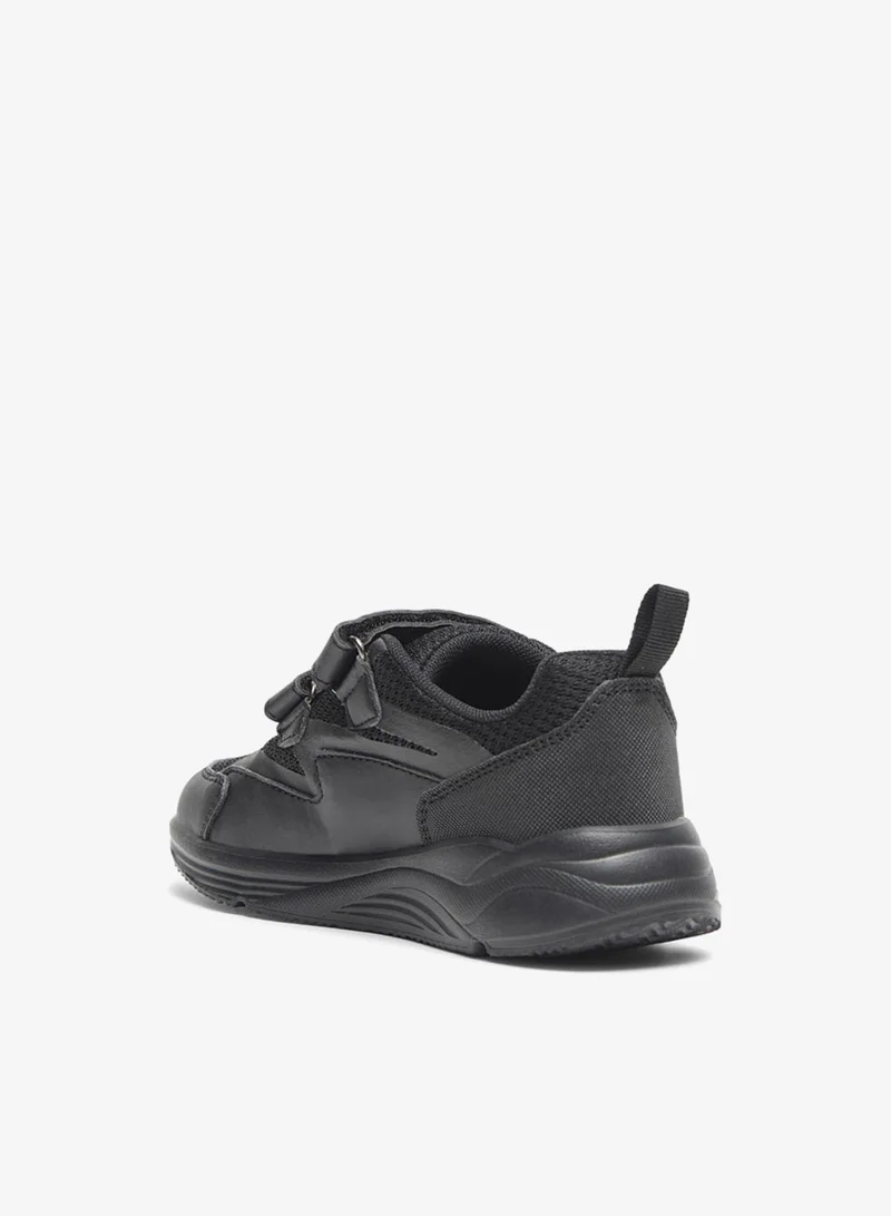 Dash Panelled Sports Shoes with Hook and Loop Closure