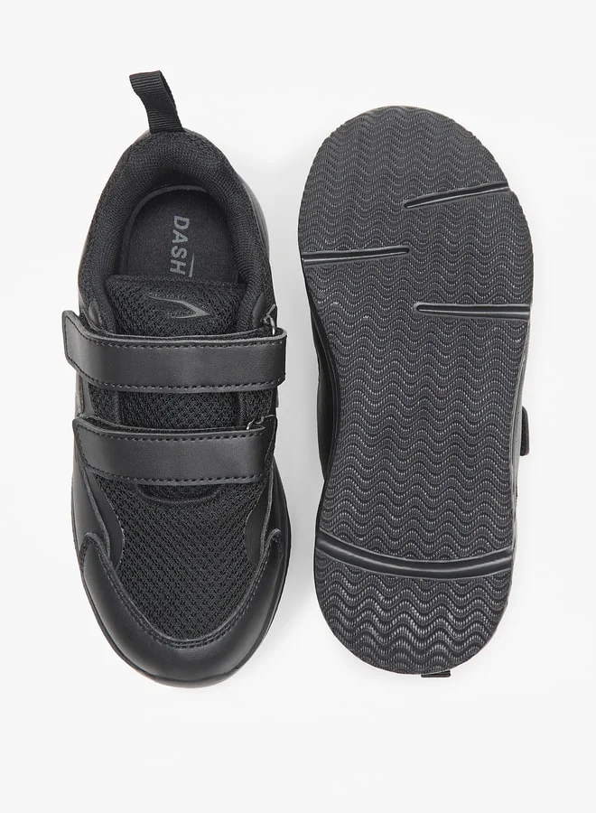 Dash Panelled Sports Shoes with Hook and Loop Closure