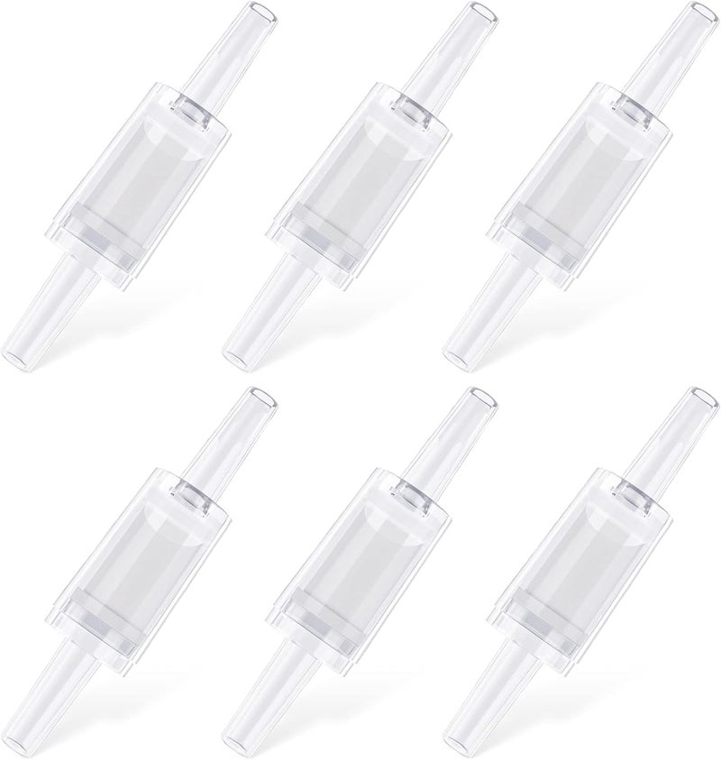 Meridian Pawfly 6‑Piece Clear Aquarium Check Valves – One‑Way Non‑Return Air Pump Protector - CT - Image 1