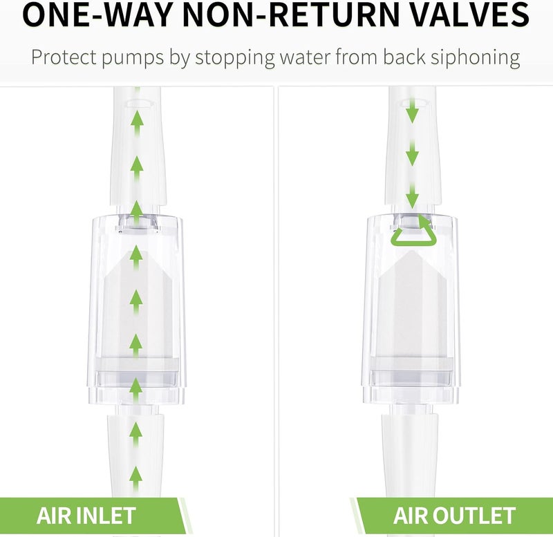 Meridian Pawfly 6‑Piece Clear Aquarium Check Valves – One‑Way Non‑Return Air Pump Protector - CT - Image 3