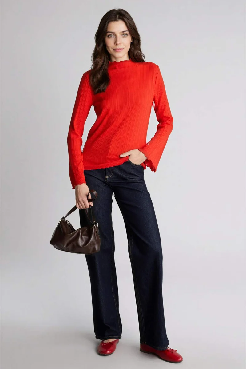 ديفاكتو Slim Fit Camisole Long Sleeve Tunic