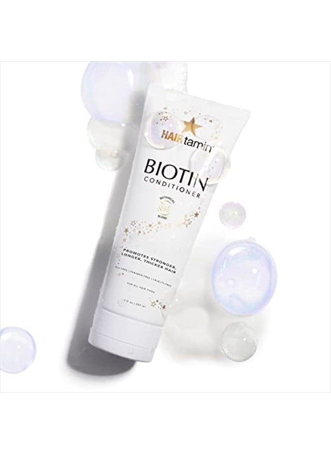 HAIRTAMIN Biotin Conditioner - Healthy Growing Natural Hair Conditioners to Support Stronger Longer Thicker-Looking Hair | Paraben-Free & Sulfate-Free Color Safe Conditioner - Vitamin Rich Formula for  - Image 3