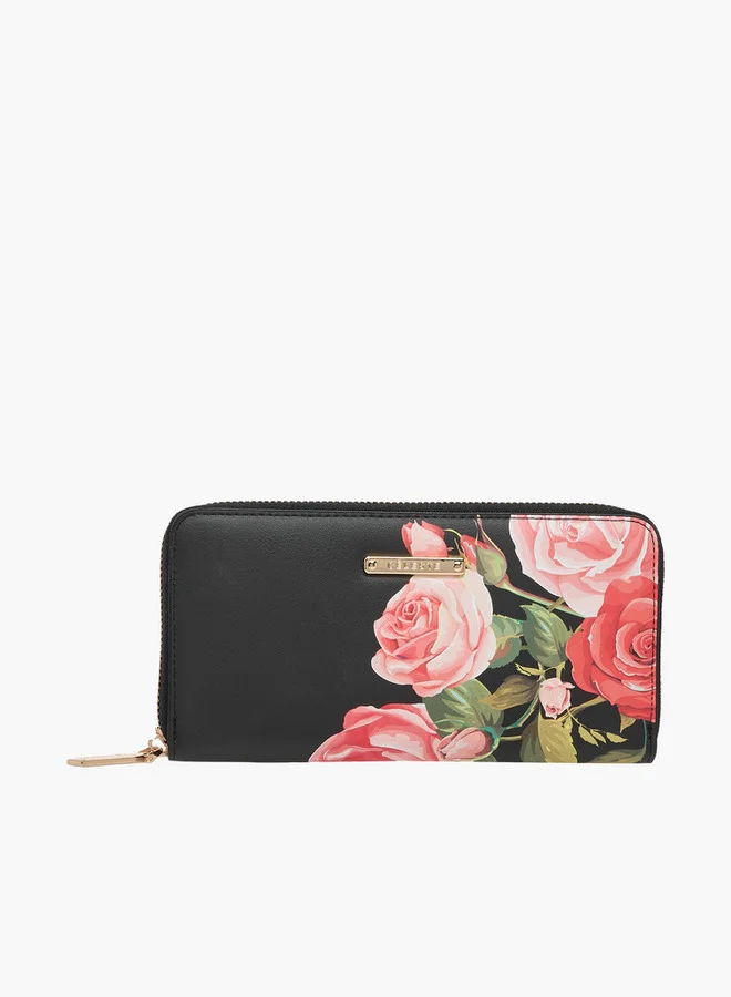 سيليست Floral Print Zip Around Wallet