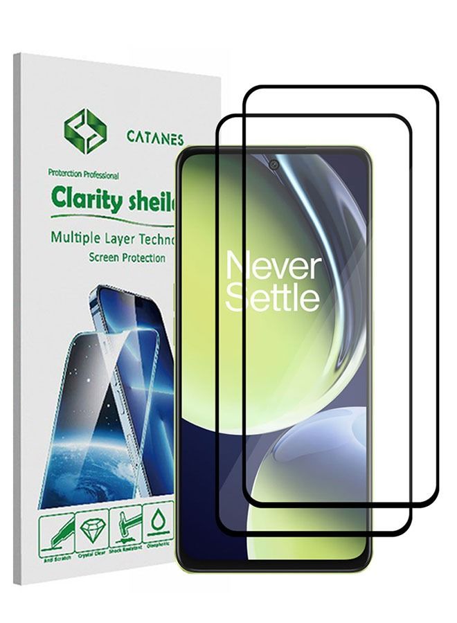 CATANES 2 Pack For OnePlus Nord Ce3 Lite Tempered Glass Screen Protector Full Glue Back - Image 1