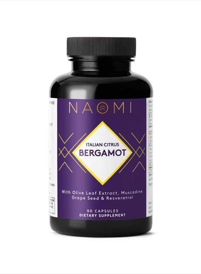 Naomi BergAmore Plus Resveratrol، حائز على جائزة من أطباء القلب، يدعم الكوليسترول الطبيعي والوظيفة الخلوية الصحية، البرغموت مع 7 بوليفينولات رئيسية، ريسفيراترول وأوراق الزيتون، إمداد لمدة 90 يومًا - Image 1