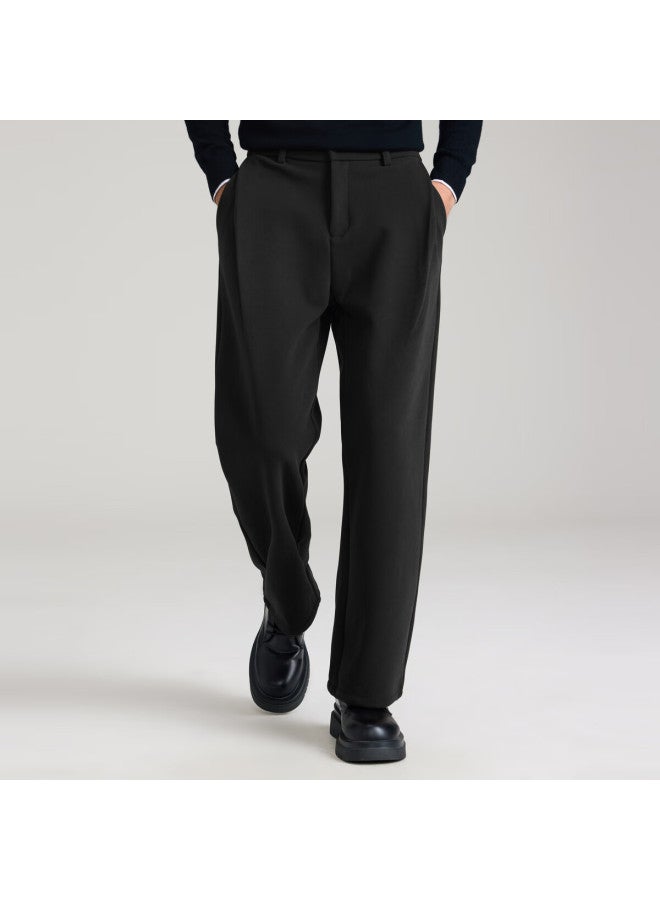 FIRS Shanshan [thickened Double-sided Wool] Casual Pants Men  Winter Loose Warm Business Straight-leg Trousers For Middle-aged And Young Men - Image 2